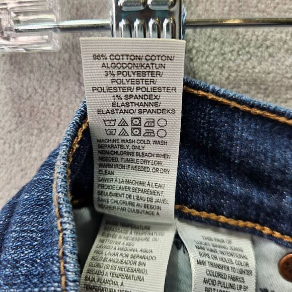 Lucky Brand Shorts Womens 4/27 Blue Bermuda Solid Flat Front Denim - Picture 9 of 10